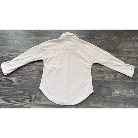 corduroy button shirt Shacket Barn Coat Soft Clean Girl Cottagecore Coastal GMA - Picture 10 of 15